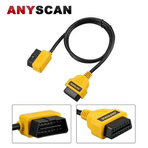 Autool Obd Obd2 16 Pin 1m 40inch Extension Cable Male To Female Car Diagnostic Cables Connectors