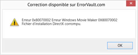 Comment R Parer Erreur X Erreur Windows Movie Maker