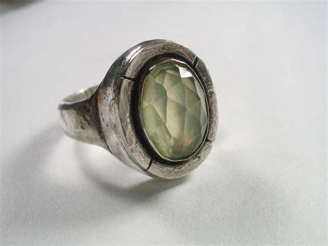 Oval Gemstone Ringnatural Green Ringprehnite Gemstonegreen Etsy