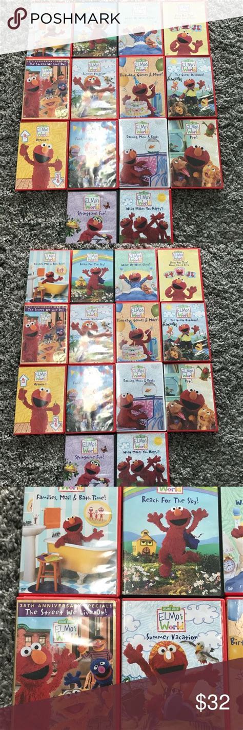 Elmos World Dvds Lot Of 14 Sesame Street Elmos World Dvds Lot Of 14