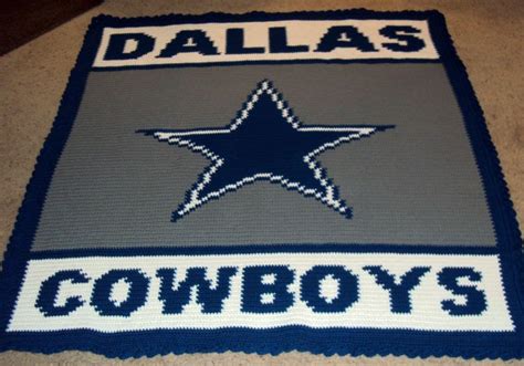 New Dallas Cowboys Hand Crochet Afghanblanketthrow By Afghanart