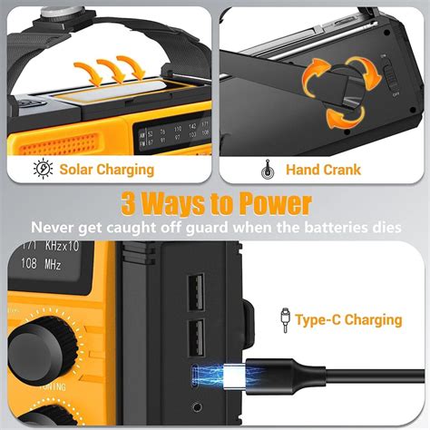 8000mAh Emergency Crank Weather Radio Review Emergency Solar Chargers