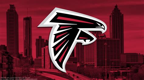 falcons atlanta falcons logo red background minimalism wallpaper ...