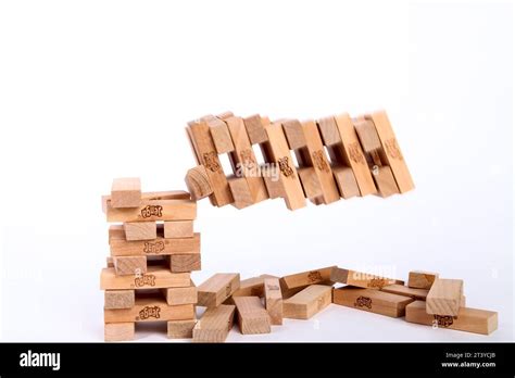 Classic Wooden Block Jenga Game Stock Photo Alamy