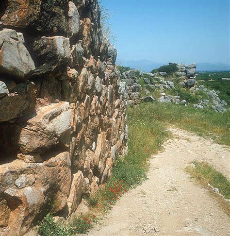 Cyclopean Walls 1350 1250 BC Flanking The Ramp Which Leads Up To Main