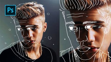 How To Create Outline Portrait Effect In Photoshop Photoshop