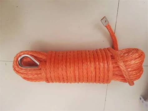 Orange 12mm 30m Synthetic Rope ATV Winch Cable Tow Rope Car Synthetic