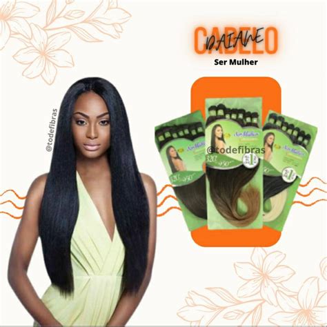 Cabelo Org Nico Ser Mulher Daiane Liso Cm Gramas Shopee Brasil