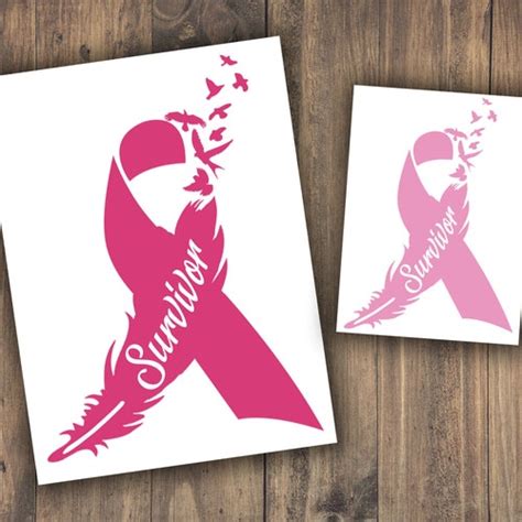 Breast Cancer Awareness Ribbon Decal For Car Window And More Etsy