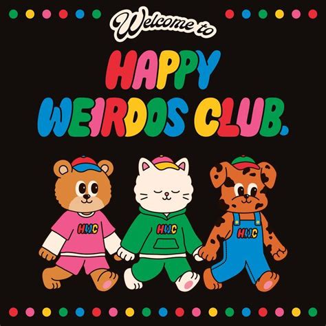 링크를 클릭하여 작품을 더 자세히 확인해보세요 Happy Weirdos Club Branding Ver 2 by liz yoo