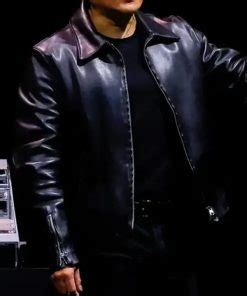 Nvidia CEO Jensen Huang Black Leather Jacket