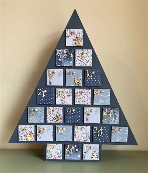 Handmade Christmas Tree Wooden Advent Calendar 3 Bespoke Reusable