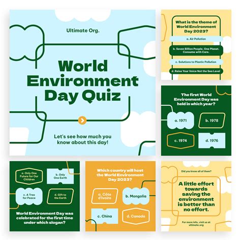 World Environment Day Quiz Carousel Piktochart