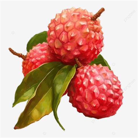 Cute Lychee Fruit Stationary Sticker Oil Painting Fruit Cartoon