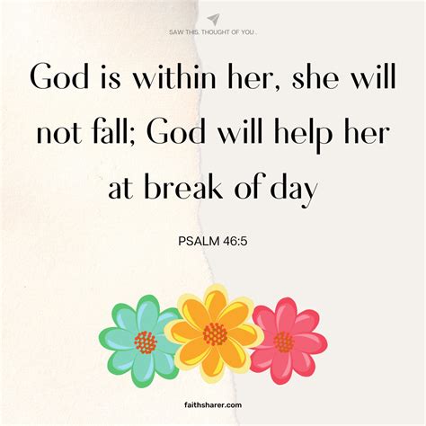 Psalm 465 God Is Within Her She Will Not Fall God Will Help Her At