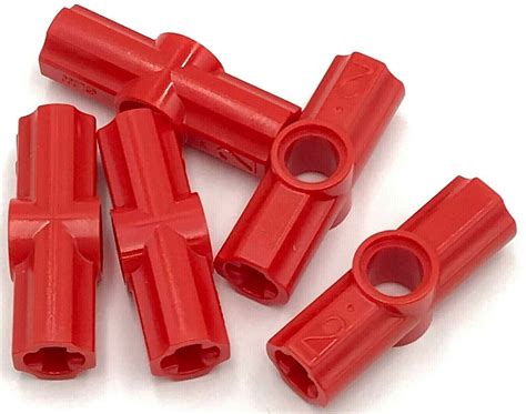 Lego New Red Technic Axle And Pin Connectors Angled Degrees