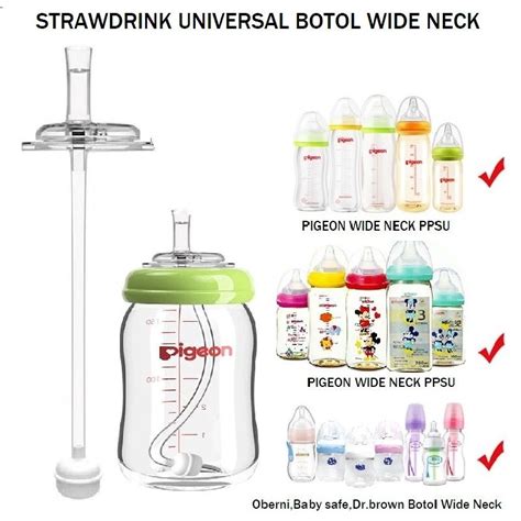 Jual Sedotan Pengganti Dot Botol Straw Nipple Wide Neck Slim Neck