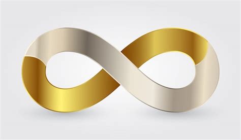 Premium Vector Gold And Silver Infinity Symbol