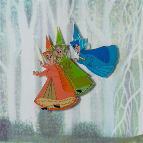 Flora Fauna Merryweather 1 From Sleeping Beauty 1959 Disney Vintage Castle Fine Art