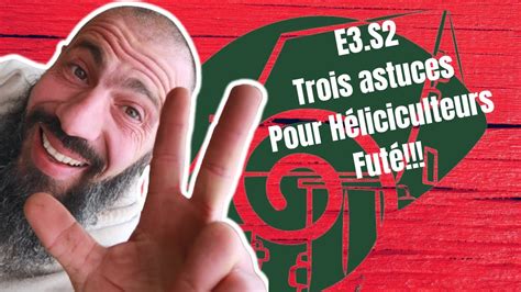 E3 S2 Trois astuces pour héliciculteurs Futés YouTube