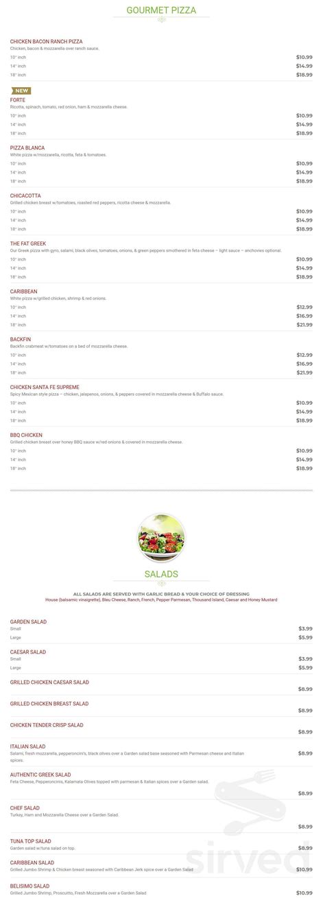 Belisimos Menus In New Windsor Maryland United States