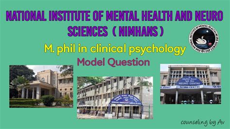 M Phil Clinical Psychology Entrance Model Questions NIMHANS