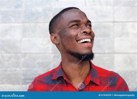 Happy Young African American Man Laughing Stock Image Image Of Afro