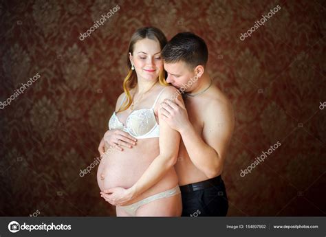 Beautiful Naked Pregnant Girl Stock Photo Fotosaga