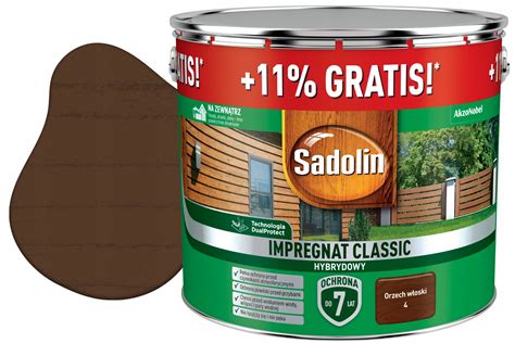 Sadolin Wydajny Impregnat Do Drewna Classic Orzech W Oski L L