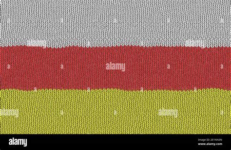 Illustration Of A Knitted Flag Of South Ossetia Stock Photo Alamy