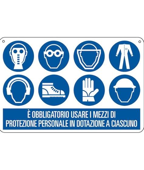 Cartello Obbligatorio Usare I Mezzi Di Protezione Personale In