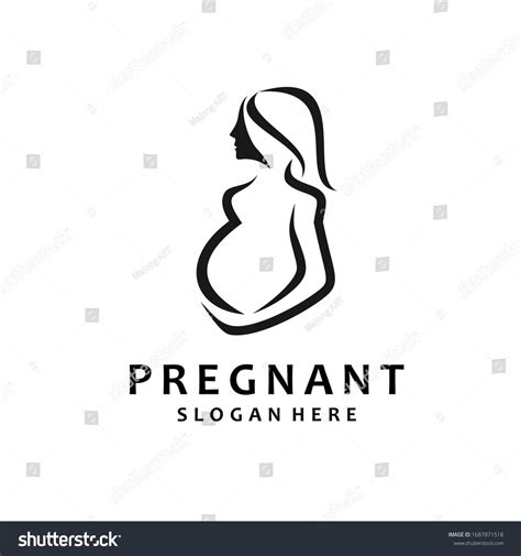 Pregnancy Logo Design Vector Template Pregnant Stock Vector Royalty