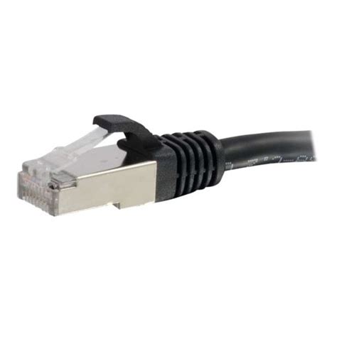 C2G (Legrand) 25FT Cat6A 10GbE Shielded (S/FTP) Snagless Patch Cable 26AWG — Black (10-Pack) (CG-C6-C6A-STP-25FT-BK-10PK)