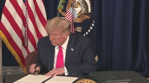 Trump Signs Virus Aid Executive Orders Saturday In New Jersey