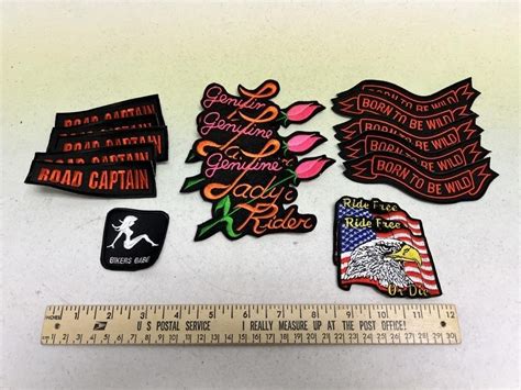 16 Assorted Biker Patches | Live and Online Auctions on HiBid.com