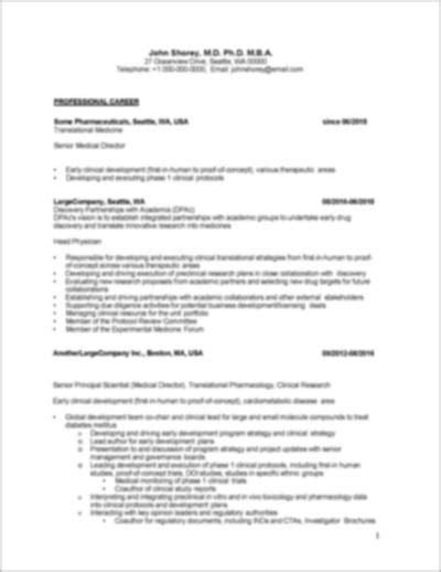 Biotech Pharmaceutical Resume Examples Distinctive Career Services