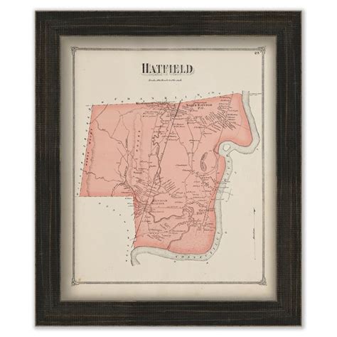 Antique Hatfield Ma Map Etsy