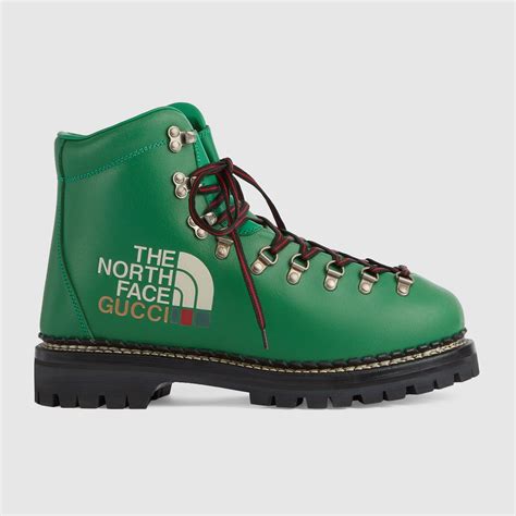 Mens The North Face X Gucci Boot In Green Leather Gucci® Be