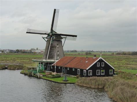 Zaanse Schans Windmill Village Is A Residential Area Just Outside Of