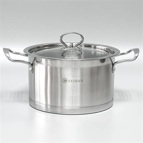 Кастрюля с крышкой нержавеющая сталь 5.5л, 24 см, Zeidan, для ...