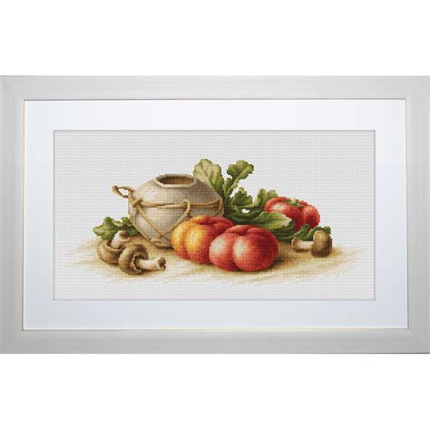 Luca S B Nature Morte Aux L Gumes Kits Broderie Point Compt