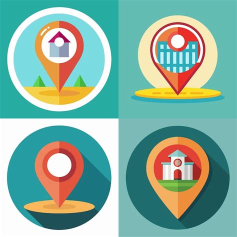 Location Icon Vector Set Premium Ai Generated Vector