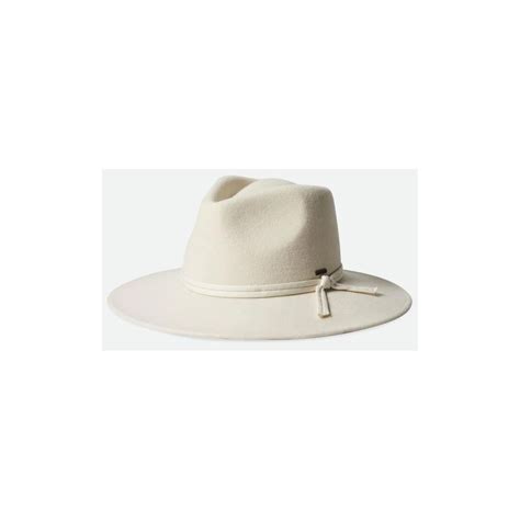 Chapeau Fedora Joanna Feutre Blanc Brixton réf 19566 chapellerie traclet