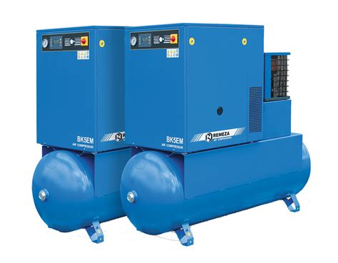 On A Base Of Oil Lubricated Screw Air Compressors Serie Bk With