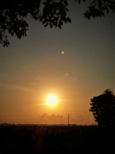 Sunset in indonesia stock photo. Image of potrait, nature - 223581480