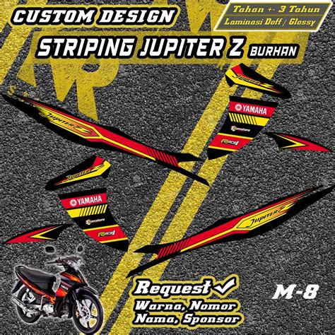 Jual Stiker Striping Jupiter Z Custom Desain Sticker Jupiter Z Burhan