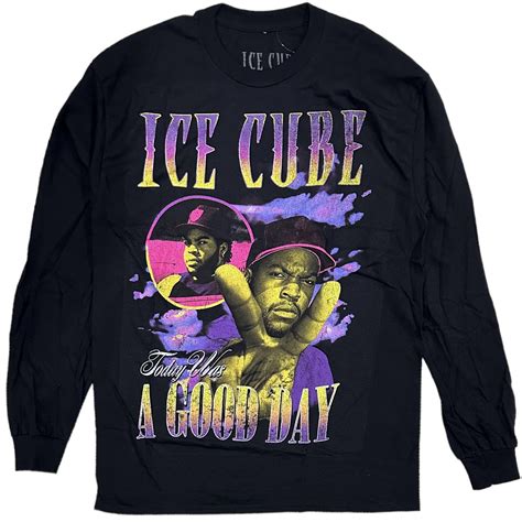 Ice Cube Mens Officially Licensed Today Was A Good Day Long Sleeve Tee