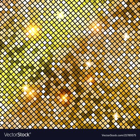 Golden Shiny Mosaic In Disco Ball Style Royalty Free Vector