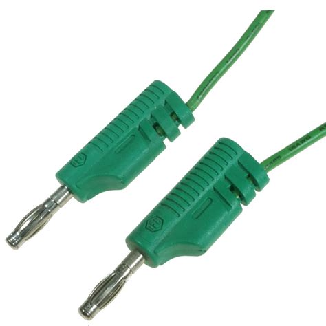 Cable 300mm 4mm Bananabanana Moulded Stackable Green Iec Designs