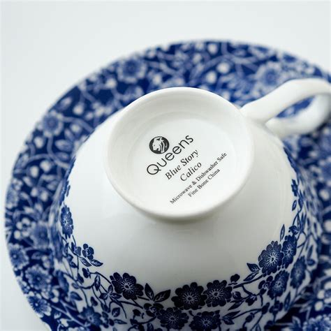 Verrotten Tee Tasse Und Untertasse Jahrgang Blau Und Wei Knochen China